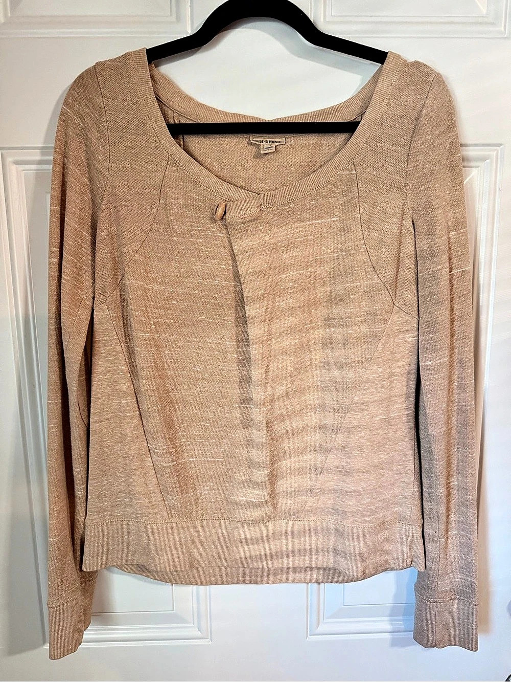 Holding Horses Long Sleeve Top in Brown Size Small Like New